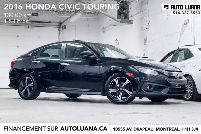 2016 HONDA Civic Touring CUIR/TOIT/CAMERA/NAVI/CAM ANGLE MORT