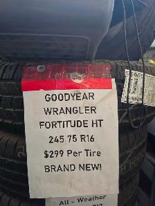 Set Goodyear Wrangler Fortitude HD 245/75R16 Brand New