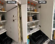 kitchen Cabinet Door and Hinges Repair $100