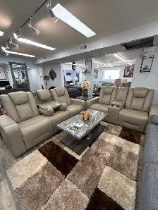 New 3-Pc Power Recliner Set With Adjustable Headrest Clearance