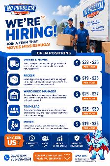 No Problem Movers - Hiring Now