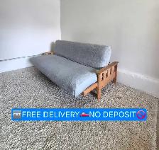 FREE DELIVERY Real Wooden 3 Seater Futon Sofabed Sofa / Couch