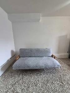 FREE DELIVERY Real Wooden 3 Seater Futon Sofabed Sofa / Couch - Photo 2