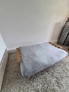 FREE DELIVERY Real Wooden 3 Seater Futon Sofabed Sofa / Couch - Photo 9
