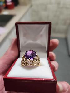 LARGE VINTAGE 10KT GOLD THICK RING