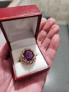 LARGE VINTAGE 10KT GOLD THICK RING - Photo 2