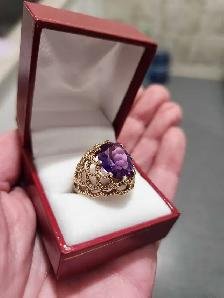 LARGE VINTAGE 10KT GOLD THICK RING - Photo 3