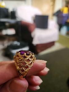LARGE VINTAGE 10KT GOLD THICK RING - Photo 4