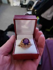 LARGE VINTAGE 10KT GOLD THICK RING - Photo 7