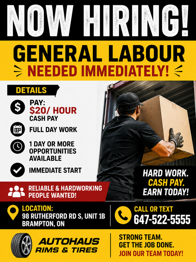 GENERAL LABOUR NEEDED ASAP – CONTAINER UNLOADING