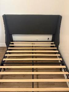 BEDFRAME (QUEEN) Dark Blue and Grey - Photo 3