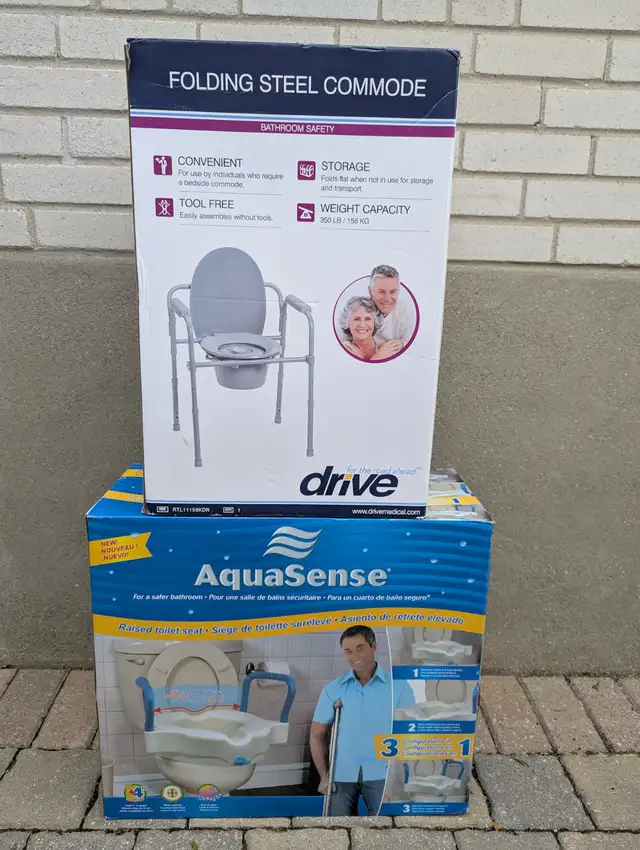 Folding Commode   Raised Toilet Seat - NEW