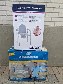 Folding Commode   Raised Toilet Seat - NEW