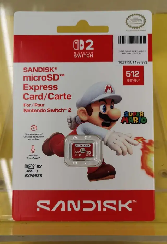 Carte MicroSD pour Switch 2