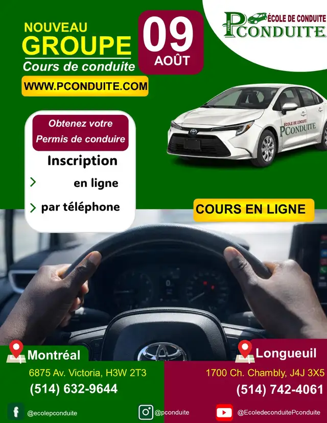COURS DE CONDUITE