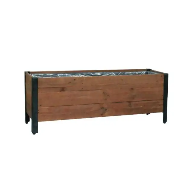 Grapevine Urban Garden 46 Inch Recycled Wood And Metal Rectangle
