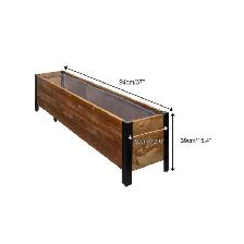 Grapevine Urban Garden 46 Inch Recycled Wood And Metal Rectangle - Photo 3