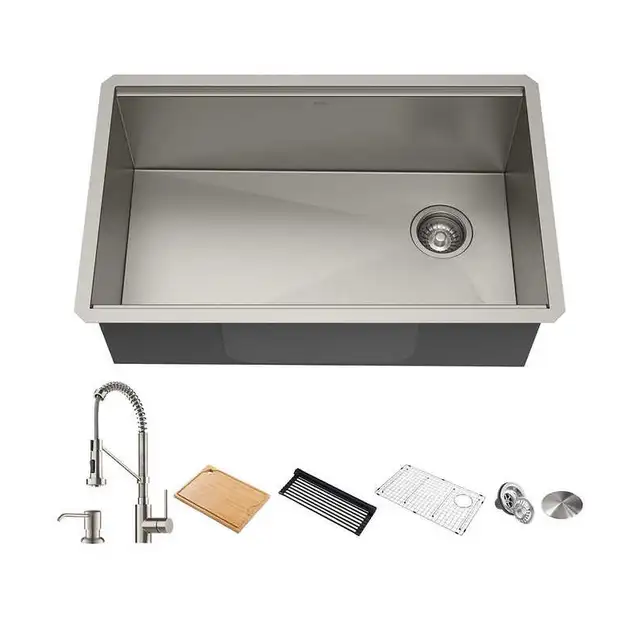 Kraus 32' Single Bowl Kitchen Sink  Workstation