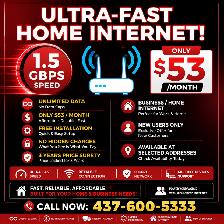 High Speed Home Internet | Free Installation | $53
