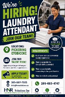 URGENT HIRING!! Laundry Attendant