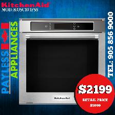 KitchenAid KOSC104FSS 24' Wall Oven Single With Convection