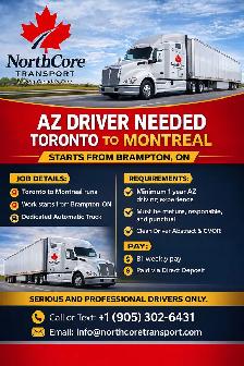 AZ DRIVER NEEDED