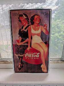 Coca-Cola 50th Anniversary Tin Sign