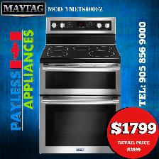 Maytag Range YMET8800FZ 30' Double Oven Electric True Convection