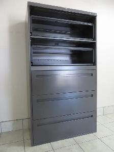 5 Drawers Lateral Metal Filing Cabinets, Lock and Key - Photo 2