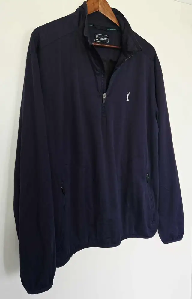 Adidas Golf Claret Jug Pullover Navy Blue 1/4 Zip Men’s Size