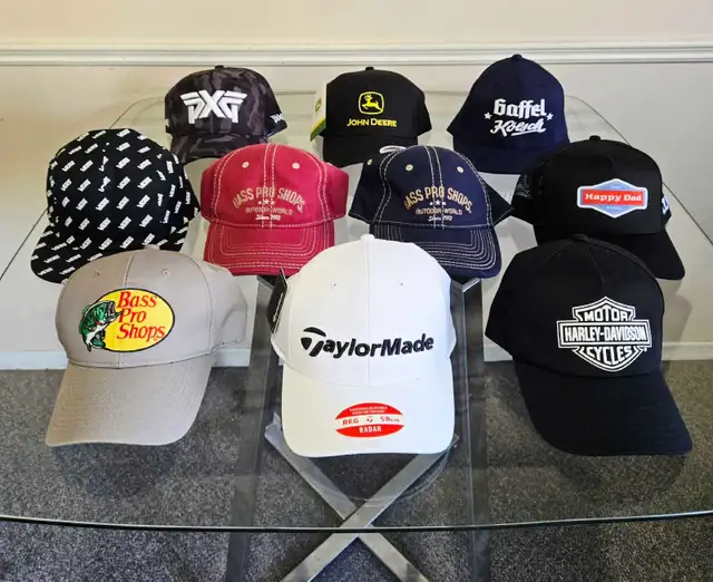 Hat Collection - Bass Pro, Harley, TaylorMade, PXG, John Deere