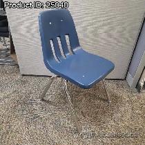 Virco Blue Plastic Steel Stacking Student Guest Chair 17.5' H