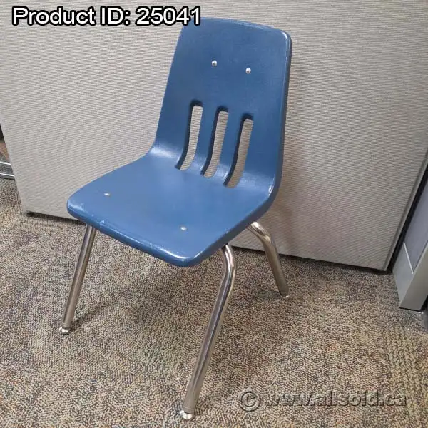 Virco Blue Plastic Steel Stacking Student Guest Chair 16' H