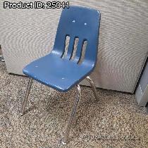 Virco Blue Plastic Steel Stacking Student Guest Chair 16' H