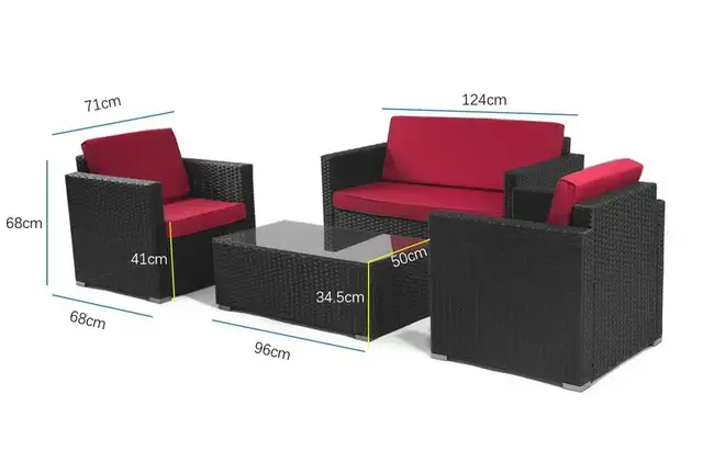 Brand New 4pcs Patio Sofa Set High back armrest $399