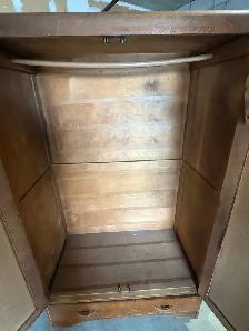 Free delivery used antique Vintage Wooden Wardrobe Armoire - Photo 4