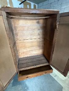 Free delivery used antique Vintage Wooden Wardrobe Armoire - Photo 9