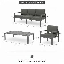Brand New 4pcs Steel Patio Furniture Set Special $599 - Photo 6