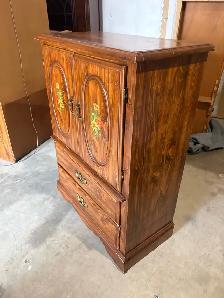 Free delivery used Vintage Wooden Armoire with Drawers - Photo 7