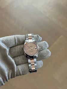 Rolex Datejust Two-Tone Rose Gold MOP Diamond Dial 31mm - Photo 2