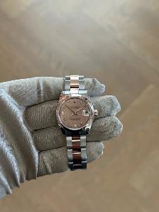 Rolex Datejust Two-Tone Rose Gold MOP Diamond Dial 31mm - Photo 5