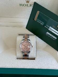 Rolex Datejust Two-Tone Rose Gold MOP Diamond Dial 31mm - Photo 7