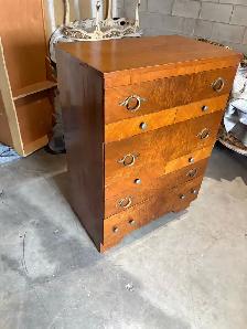 Free delivery used antique Vintage wooden dresser - Photo 4