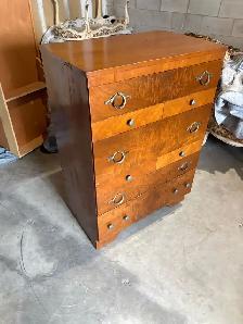 Free delivery used antique Vintage wooden dresser - Photo 5