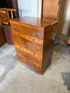 Free delivery used antique Vintage wooden dresser - Photo 6