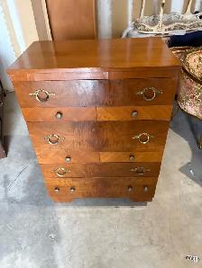 Free delivery used antique Vintage wooden dresser - Photo 9