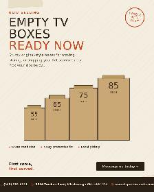 Empty TV Boxes For Sale – 55' 65' 75' 85'| Moving & Shipping Box