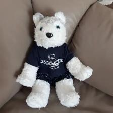 CHIEN BLANC BALTAYAR HUSKY 17'HAU HABIT BLEU-MARIN BLANC: $20.00