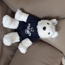 CHIEN BLANC BALTAYAR HUSKY 17'HAU HABIT BLEU-MARIN BLANC: $20.00 - Photo 3