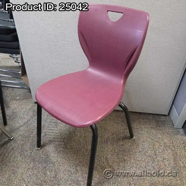 Classroom Select Burgandy Plastic Stacking Guest Chair 19.5' H